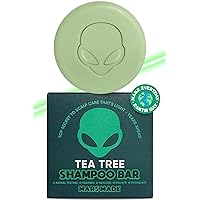 Tea Tree Shampoo Bar for All Hair Types | Soothing, Nourishing & Clarifying Shampoo for Build Up & Hair Growth with Argan Oil, Coconut Oil, Salicylic Acid & Menthol | No Animal Trials 3.5oz