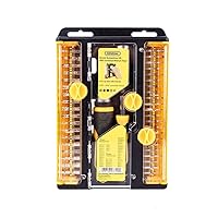 General Tools Ratcheting Screwdriver #WS-0201, 44 Piece Multibit Set with Universal Wrench Head, Yellow
