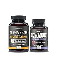 ONNIT Alpha Brain 90ct + New Mood 60ct Nootropic Stack