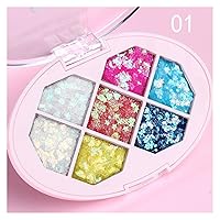 Shimmer Eye Glitter Eyeshadow Makeup Face Jewels Pigment Body Glitter Sequin Gel Cream Eyes Make Up Shiny Stickers Eye Shadow (Color : 01)
