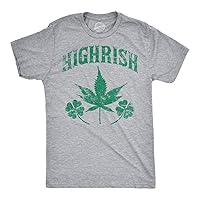 Mens Highrish T Shirt Funny 420 High Irish Clover Sarcastic Saint Patricks Day