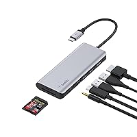 Belkin USB-C Hub, 7-in-1 MultiPort Docking Station for MacBook & Windows - 85W USB-C Power Delivery 3.0, 4K HDMI 1.4, 2x USB-A 3.0, SD 3.0, Micro SD 3.0, & 3.5mm Audio Jack