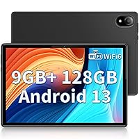 DOOGEE U10 Android 13 Tablet 10 inch, 9GB RAM + 128GB ROM/1TB Expand, 1280 * 800 IPS HD Screen, 5060mAh Android Tablet, WiFi 6 + GPS + TÜV Low Bluelight + 8MP Camera + Bluetooth 5.0 + OTG-Grey