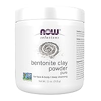 NOW Solutions, Bentonite Clay Powder, Pure Powder for Face and Body, Great for Oily Problem Skin, 11-Ounce