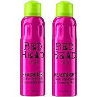 TIGI Unisex Bed Head Headrush Shine Mist Hair Spray, 5.3 Ounce (Pack of 2)