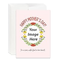 Personalized Christian Mom Mother's Day Card for Mom Personalized Card Christian Mothers Day Card, Christian Gift for Mother Woman Her Mother's Day (Pack of 25)