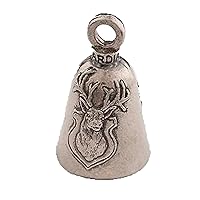 Guardian Bell Profession Good Luck Bell w/Keyring & Black Velvet Bag | Motorcycle Bell | Lead-Free Pewter | Made in USA