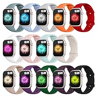 14Pack Bands Compatible with Apple Watch Band 41mm 40mm 38mm 49mm 45mm 44mm 42mm, Sport Soft Waterproof Silicone Straps for iWatch Apple Watch Series 8 7 6 5 4 3 2 1 SE Ultra Women Men