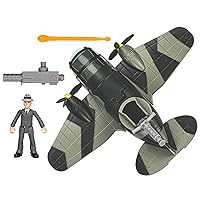 Worlds of Adventure Doctor Jürgen Voller with Plane Action Figure Set, 2.5-inch, Action Figures for Kids Ages 4 and Up