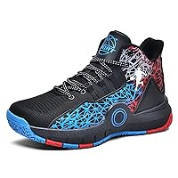 Mens Fashion Basketball Shoes Lightweight Breathable Sneakers Mens Running Non-Slip Sport Athletic Trainers
