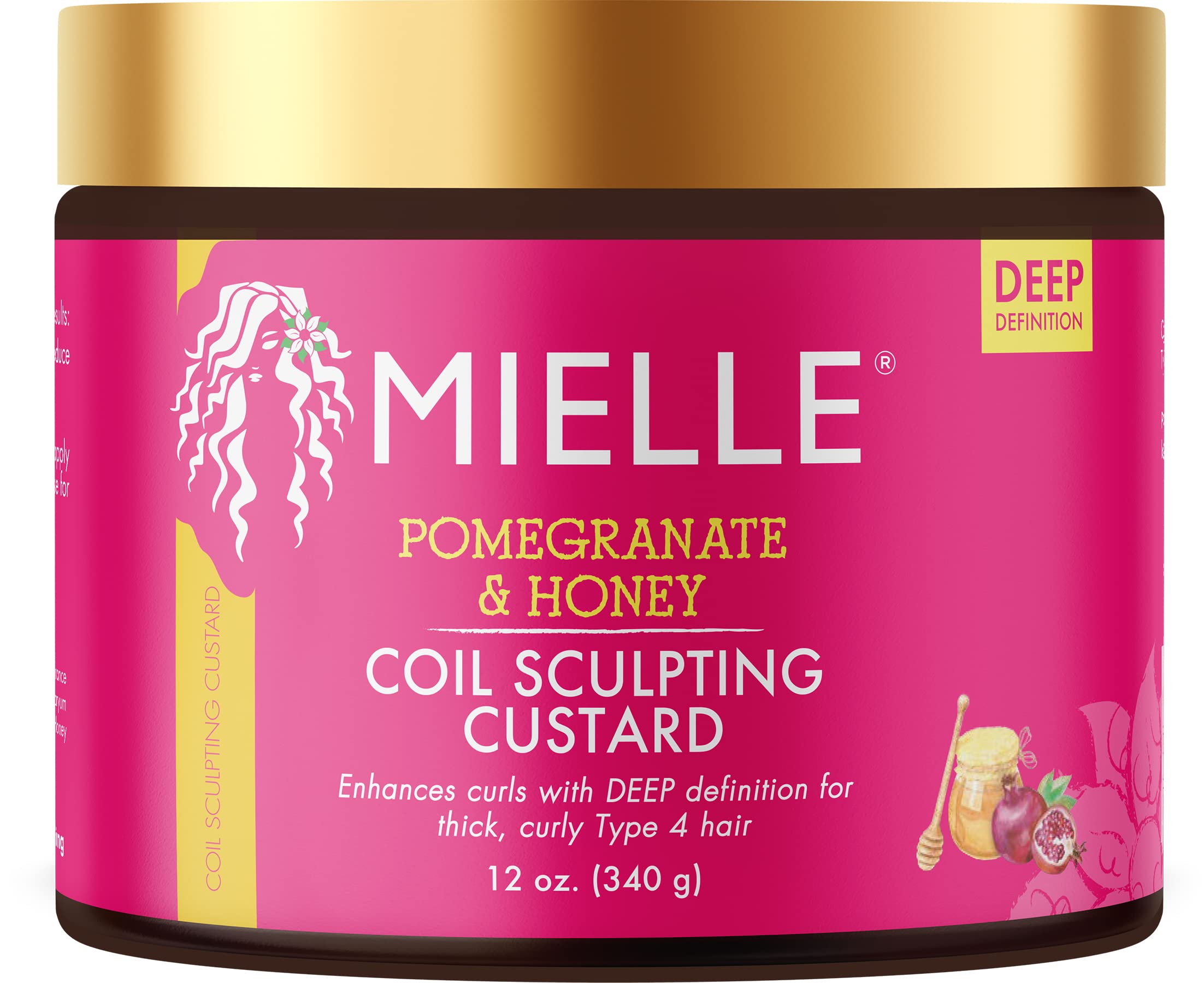 Mua Mielle Organics Pomegranate & Honey Sculpting Custard, Natural Styling  Cream Plus Moisture, For Curl, Wave, & Coil Definition, Treatment For  Natural or Relaxed Type 4 Hair, 12-Fluid Ounces trên Amazon Mỹ