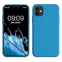 kwmobile Case Compatible with Apple iPhone 11 Case - Slim Protective TPU Silicone Phone Cover - Radiant Blue