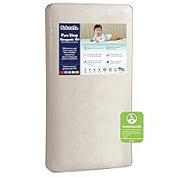 Kolcraft Pure Sleep Therapeutic 150 Certified Waterproof Baby Crib Mattress & Toddler Bed Mattress, Extra Firm Coils Hypoallergenic Comfort, GREENGUARD GOLD Air Quality Certified, Made in USA, 52