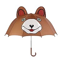 Brown Bear Umbrella With Fun Pop-Out Ears, Big Smile