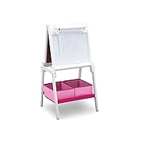 MySize Kids Double-Sided Storage Easel -Ideal for Arts & Crafts, Homeschooling and More,- Greenguard Gold Certified, Bianca White