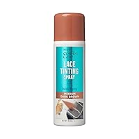 KISS Colors & Care Quick Drying Lace Tinting Spray, Medium Dark Brown, 3 oz. - Blends Lace Seamlessly, Washes Out Easily, Smudge-Free Formula, Sweat Resistant, Natural Look, Buildable Coverage