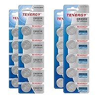 Tenergy 3V CR2016 and 3V CR2032 Lithium Button Cells 10 Packs Bundle, Ideal for Key Fobs, AirTag, Calculators, Watches, and More