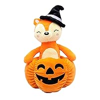 Joy Toy - Halloween Fox Plush 14 x 14 x 25 cm in Pumpkin, 21738, Multi-Coloured