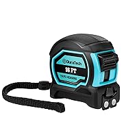 DURATECH Magnetic Tape Measure 16FT with Fractions 1/8, Retractable Measuring Tape, Easy to Read Both Side Measurement Tape, Magnetic Hook and Shock Absorbent Case for Construction, Carpenter