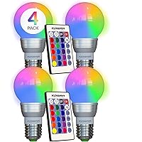 (12-Pack) LED Bulb Color Changing Light Bulb with Remote Control