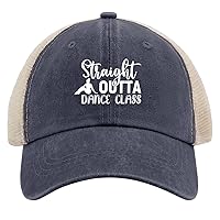 Straight Outta Dance Class Hat for Women Baseball Caps Fashion Washed Dad Hats Breathable