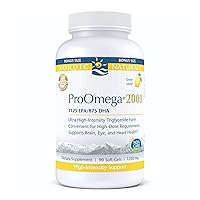 Nordic Naturals ProOmega 2000, Lemon Flavor - 90 Soft Gels - 2150 mg Omega-3 - Ultra High-Potency Fish Oil - EPA & DHA - Promotes Brain, Eye, Heart, & Immune Health - Non-GMO - 45 Servings