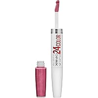 Super Stay 24, 2-Step Liquid Lipstick Makeup, Long Lasting Highly Pigmented Color with Moisturizing Balm, Blush On, Pink, 1 Count