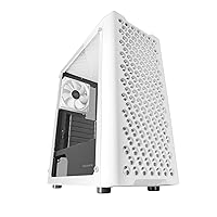 Mars Gaming MC-iPRO, Professional ATX Case, 3D Mesh Front Grille, Tempered Glass Side Window, Ultra-Quiet 12cm FDB Fan, PC Case with Liquid Cooling Support, Wit