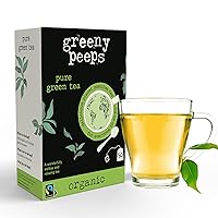 Greenypeeps Organic Green Tea Bags - Refreshing and Mellow Flavor - Pure Green Tea from Tender Top Leaves - Net Carbon Negative Impact - Premium & Eco-Friendly Green Tea Bags - 50 Count