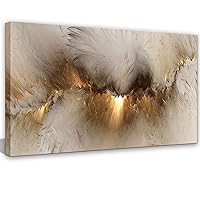 Large Framed Abstract Gold Marble Texture Canvas Wall Art Tindal Effect Decor Picture Black Gold Cloud Prints Painting for Living Room Bedroom Office Kitchen Ready to Hang