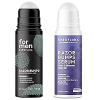 Razor Bumps Serum-Ingrown Hair Treatment for Women and Men-Razor Bump Solution for Face & Body - After Shave & Razor Burn Treatment Roll-On - Bundle