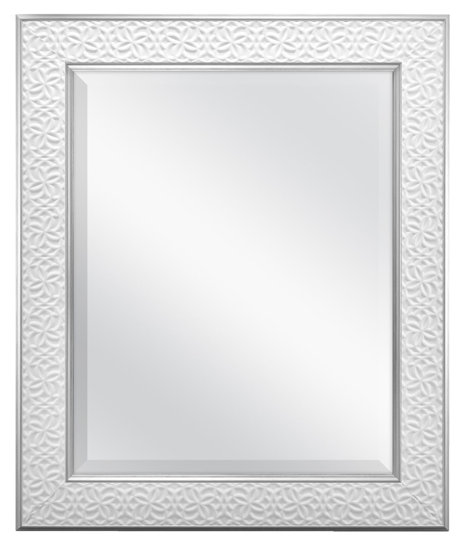 MCS 16x20 Inch Nordic Blossom, 21x25 Overall Size, White (66950) Mirror