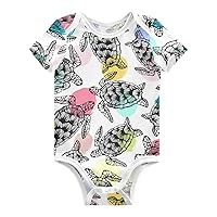 Baby Boy Girl Bodysuits Short Sleeve Unisex Newborn Outfit Clothes Bodysuit Jumpsuit for Babies 0-24 Months