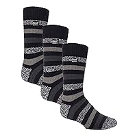 3 Pair Pack Winter Thermal Socks for Men 7-12 US