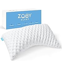 Side Sleep Pillow for Neck and Shoulder Pain Relief - Adjustable Memory Foam Bed Pillows for Sleeping - Plush Machine Washable Pillow Cover - Queen Size 19