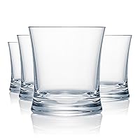 Strahl Unbreakable Double Old Fashion Glasses, Design+ Shatterproof Polycarbonate Clear Rocks Cocktail, Premium Home Bar, Pub and Restaurants, Whiskey Bourbon Scotch, 14 Oz Ounces, 400023. Set of 12