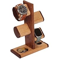 Watch Stand 5 in One Multiple Watch Display Tower, Charging Station Jewelry Organizer for Rings, Coins, Gifts for Mother's Day