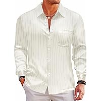 Men's Luxury Satin Silk Shiny Lurex Dress Shirt Button Up Long Sleeve Wedding Party Casual Shirts（S-2XL）
