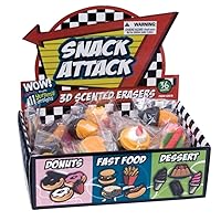 Raymond Geddes Snack Attack 3D Scented Food Erasers (Pack of 36)