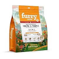 Freeze Dried Raw Cat Food Duck and Chicken Recipe 16 Ounce, USA Made High Protein Grain Free Cat Food for Complete Meal or Food Topper, Freeze Dried Raw Diet for Grow & Thrive