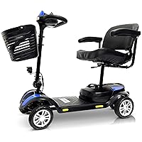 Electric Mobility Scooter Z-4 for Adults,Lithium Battery Powered Foldable Scooters for Seniors,350 lbs Weight Capacity,Only 8 Lbs Battery with Extremely Powerful Motor