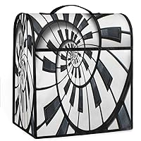Mandala Piano Coffee Maker Dust Cover Kitchen Mixer Cover with Pockets and Top Handle Toaster Covers Bread Machine Covers for Kitchen Cafe Bar Home Decor