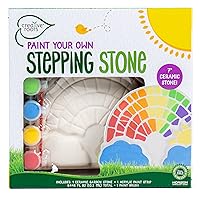 Paint Your Own Rainbow Stepping Stone Craft Kits for Kids, Ceramics to Paint, Ages 6+