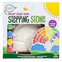 Creative Roots Paint Your Own Rainbow Stepping Stone Craft Kits for Kids, Ceramics to Paint, Ages 6+