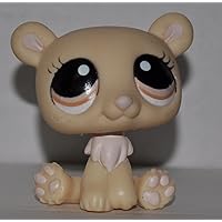 Littlest Pet Shop Polar Bear #1131 (Cream, Orange Eyes (Retired) Collector Toy - LPS Collectible Replacement Figure - Loose (OOP Out of Package & Print)