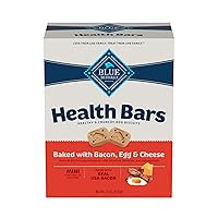 Blue Buffalo Health Bars Mini Natural Crunchy Dog Treats Biscuits, Bacon, Egg & Cheese 32-oz Box