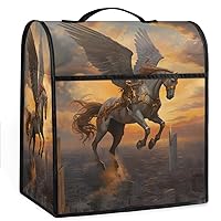 Flying Winged Pegasus Space (04) Coffee Maker Dust Cover Mixer Cover with Pockets and Top Handle Toaster Covers Bread Machine Covers for Kitchen Cafe Bar Home Decor