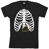 Threadrock Men's Taco Skeleton Rib Cage Halloween Costume T-Shirt