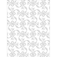 Taka Stamp Wrapping Paper 35-1980 Roll Flar Ribbon, 2 Sheets, Silver
