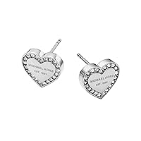 Michael Kors Silver-Tone Stud Earrings for Women; Stainless Steel Earrings; Jewelry for Women